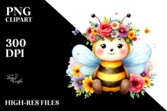 Cute Bee with Flower Crown, 20 oz Tumbler Product Image 2
