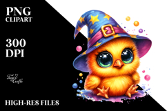 Crazy Baby Chicken in Wizard Hat PNG Product Image 2