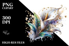 Watercolor Calla Lily -Like Clipart Product Image 1