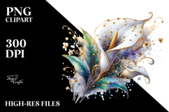 Watercolor Calla Lily -Like Clipart Product Image 2