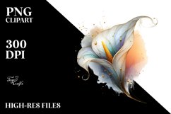 Watercolor Calla Lily -Like Clipart Product Image 1