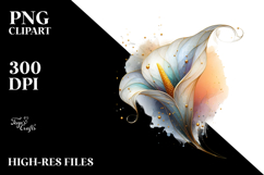 Watercolor Calla Lily -Like Clipart Product Image 2