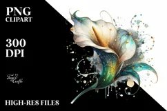 Watercolor Calla Lily -Like Clipart Product Image 3