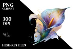 Watercolor Calla Lily -Like Clipart Product Image 1