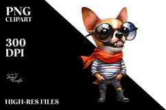 Dog with Sunglasses and Boots | Sublimation | Clipart Product Image 2