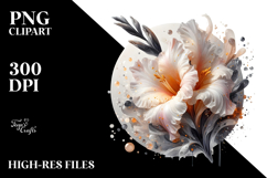 Abstract Gladiolus with Material, Watercolor Splash, PNG Product Image 2
