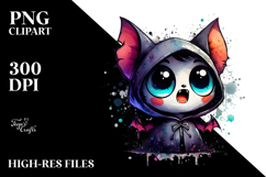 Funny Bat Boy with Spooky Hoodie, Crazy PNG Product Image 2