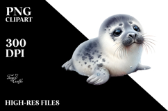 Baby Seal Painting PNG Product Image 2