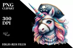 Pirate Baby Unicorn PNG Product Image 3