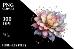 Colorful Shiny Dahlia with and Metallic Insertions Product Image 2