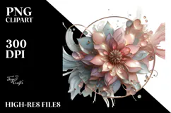 Colorful Shiny Dahlia with and Metallic Insertions Product Image 2