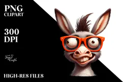 Goofy Cartoon Donkey PNG Product Image 2