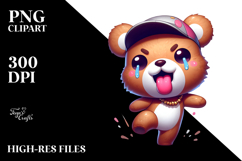 Cute Bear with Tongue-Out, Trending Art PNG Product Image 2