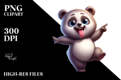 Cute Bear with Tongue-Out, Trending Art PNG Product Image 2