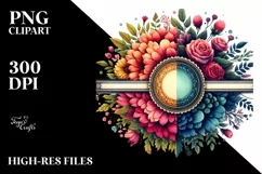 Retro Watercolor Vibrant Seal Clipart Product Image 3