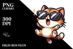 Cute Kitten with Sunglasses PNG Product Image 2