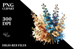 Abstract Stained Delphinium | Sublimation | Clipart Product Image 2