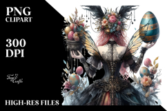 Creative Gothic Fairy with Easter Egg PNG Product Image 2
