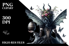 Gothic Fairy with Easter Egg, High-Res PNG Product Image 2