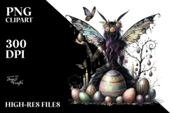 Gothic Fairy with Easter Egg PNG Product Image 2