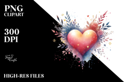 Paintbrush Style Heart PNG Product Image 2