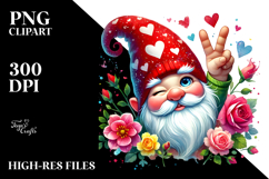 Winking Valentines Gnome PNG Product Image 2