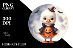 Cute Baby Swan Dressed for Halloween PNG Product Image 2