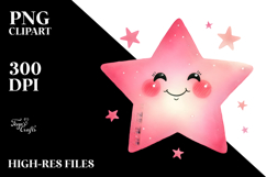 Whimsical Pinkish Star PNG Product Image 2
