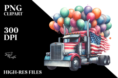 Vintage Semi Truck with Balloons, 20 oz Tumbler Product Image 2