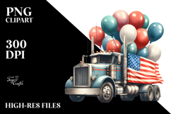 Vintage Semi Truck with Balloons, 20 oz Tumbler Product Image 2