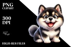 Crazy Akita Sitting | Sublimation | Clipart Product Image 3