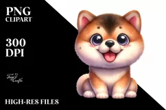 Crazy Akita with Popping Eyes Clipart Product Image 3