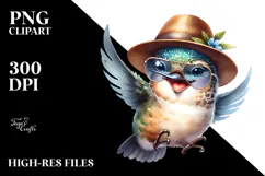 Cute Baby Hummingbird, High-Res PNG Product Image 2