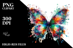 Colorful Butterfly Paint Splash, Transparent PNG Product Image 2