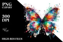 Colorful Butterfly Paint Splash, Transparent PNG Product Image 2