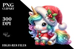 Cute Baby Unicorn | Christmas Clipart Product Image 3