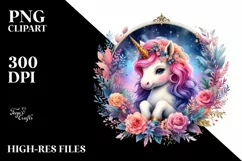 Vibrant Baby Unicorn PNG Product Image 1