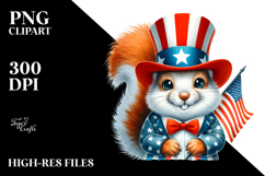 Cartoon-Style Squirrel Uncle John | Sublimation Clipart Product Image 2