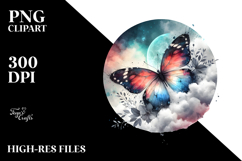 Boho Butterfly with Splashes, High-Res PNG Product Image 2