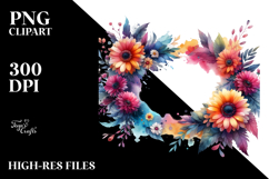 Vibrant Abstract Horizontal Frame | Sublimation Clipart Product Image 2