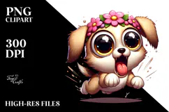 Exaggerated Cartoon Puppy PNG Product Image 2