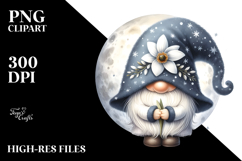 Cute Gnome with Snowdrop Hat PNG Product Image 2
