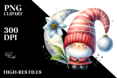 Gnome with Snowdrop PNG Product Image 2