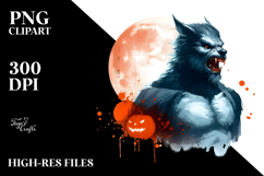 Simplistic Wolf Halloween PNG Product Image 2
