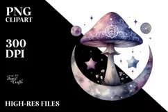 Mystical Mushroom | Celestial | Magic Mushrooms PNG |Tarot Product Image 8