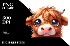 Funny Highland Cow Unicorn PNG Product Image 2