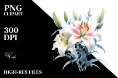 Vibrant Lily Watercolor PNG Product Image 2