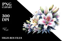 Vibrant Lily Watercolor PNG Product Image 2
