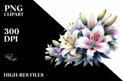 Vibrant Lily Watercolor PNG Product Image 3