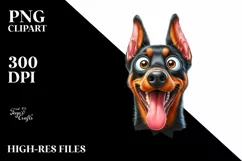 Crazy Doberman Pinscher with Popping Eyes | Sublimation | Product Image 3